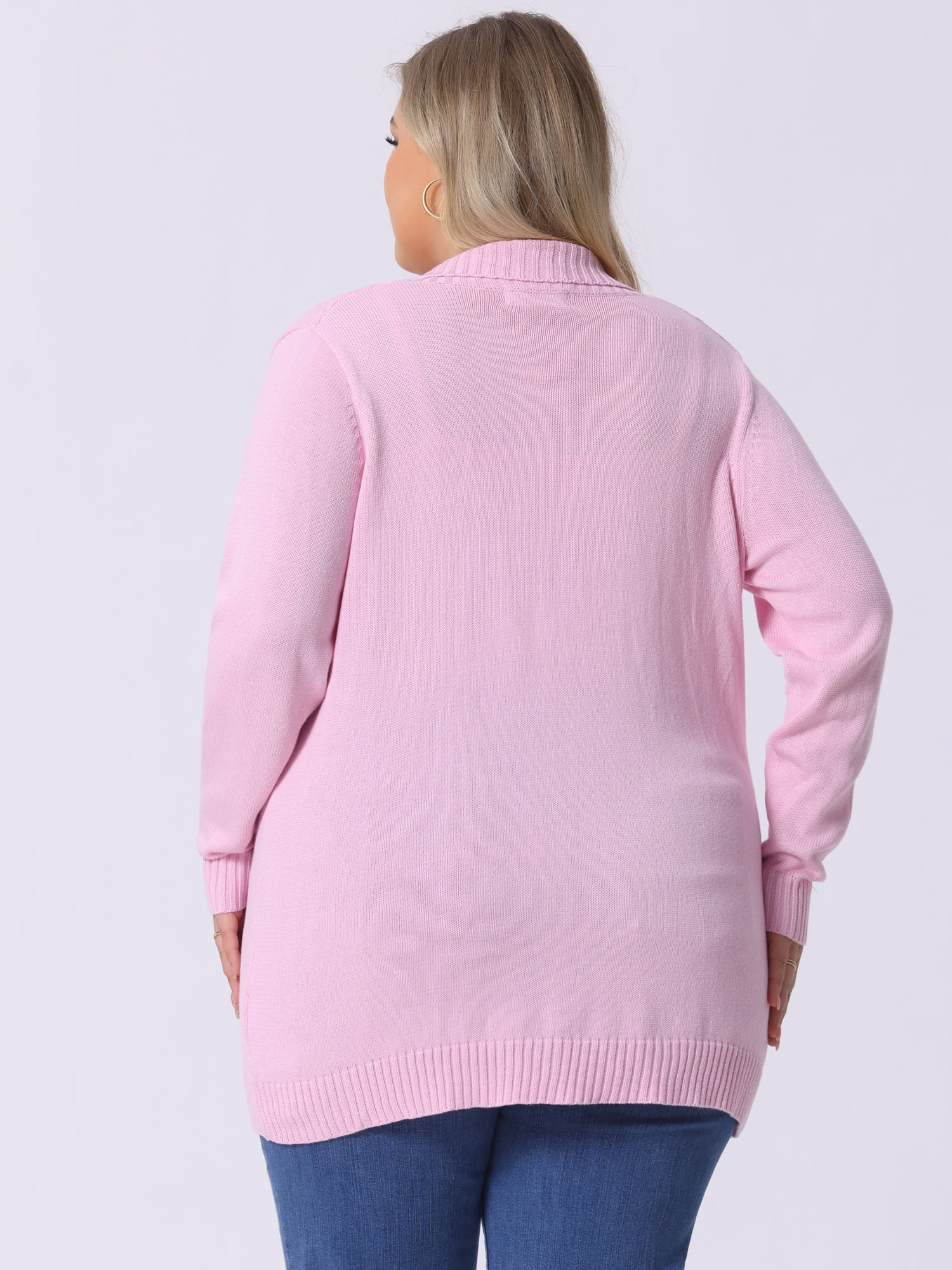 DARING DIVA Women's Plus Size Classic Cardigan Sweaters 2X Pink