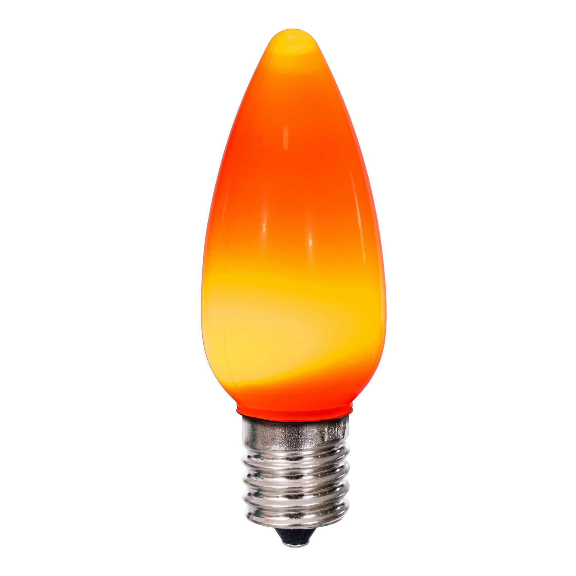 Vickerman C9 Ceramic LED Orange Bulb Nickel Base, 25 Bulbs per bag