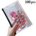 thumbnail image 2 of Attaches pour Cheveux Enfants Élastiques Simples 100 Pcs Sans Pli Bandes Douces pour Queue de Cheval, 2 of 10