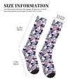 thumbnail image 4 of Rateoe Plaid Flamingo Compression Socks for Women and Men 20-30mmHg-Circulation Support Socks Knee High Nurse Pregnant Running Medical and Travel Athletic, 4 of 7