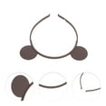 thumbnail image 3 of Unique Bargains 1 Pc Cute Frosted Bears Headbands for Women Dark Brown, 3 of 6