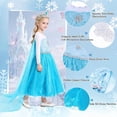 thumbnail image 3 of Marendyee Princess Dress Girls Costume up Halloween Birthday Party Dress Cosplay for Toddler Kids 5-6 Years, 3 of 16