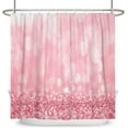 thumbnail image 3 of Pink Valentine''s Day Shower Curtain, Romantic Love Theme Pink Girly Bathroom Curtain Home Decor Waterproof Fabric Machine Washable with 12 Hooks, 3 of 6