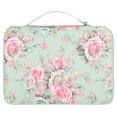 thumbnail image 2 of Printed Pencil Case, Pen Holder Pocket Rose Print Pattern 4 Layers  For Sort And Store Pencils, 2 of 8