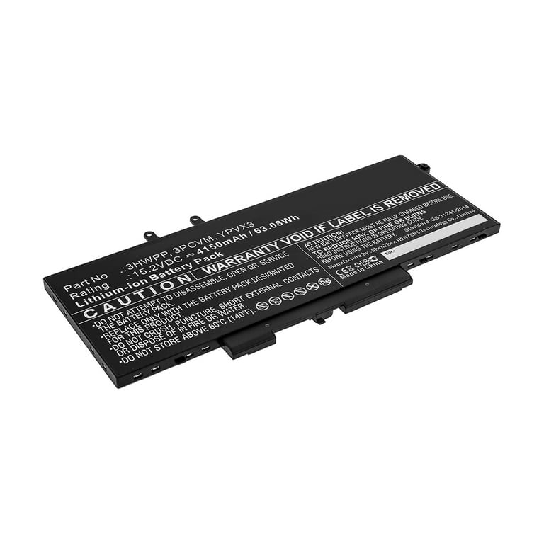 Synergy Digital Laptop Battery, Compatible with Dell Latitude 14 5410 4N5G8  Laptop, (Li-ion, , 4150mAh) Ultra High Capacity, Replacement for Dell  3HWPP, 3PCVM, YPVX3 Battery 
