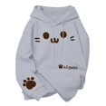 thumbnail image 3 of Bibifish Womens Sweatshirts Paw Graphic Crewneck Sweatshirts Loose Long Sleeve Pullover Tops Casual Cute Daily Outfits, 3 of 4