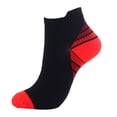 thumbnail image 1 of Innerwin Sports Sock Ankle Support Compression Socks Moisture Wicking Adults Soft Low Cut Women Universal Color Block Comfy Red S/M, 1 of 4