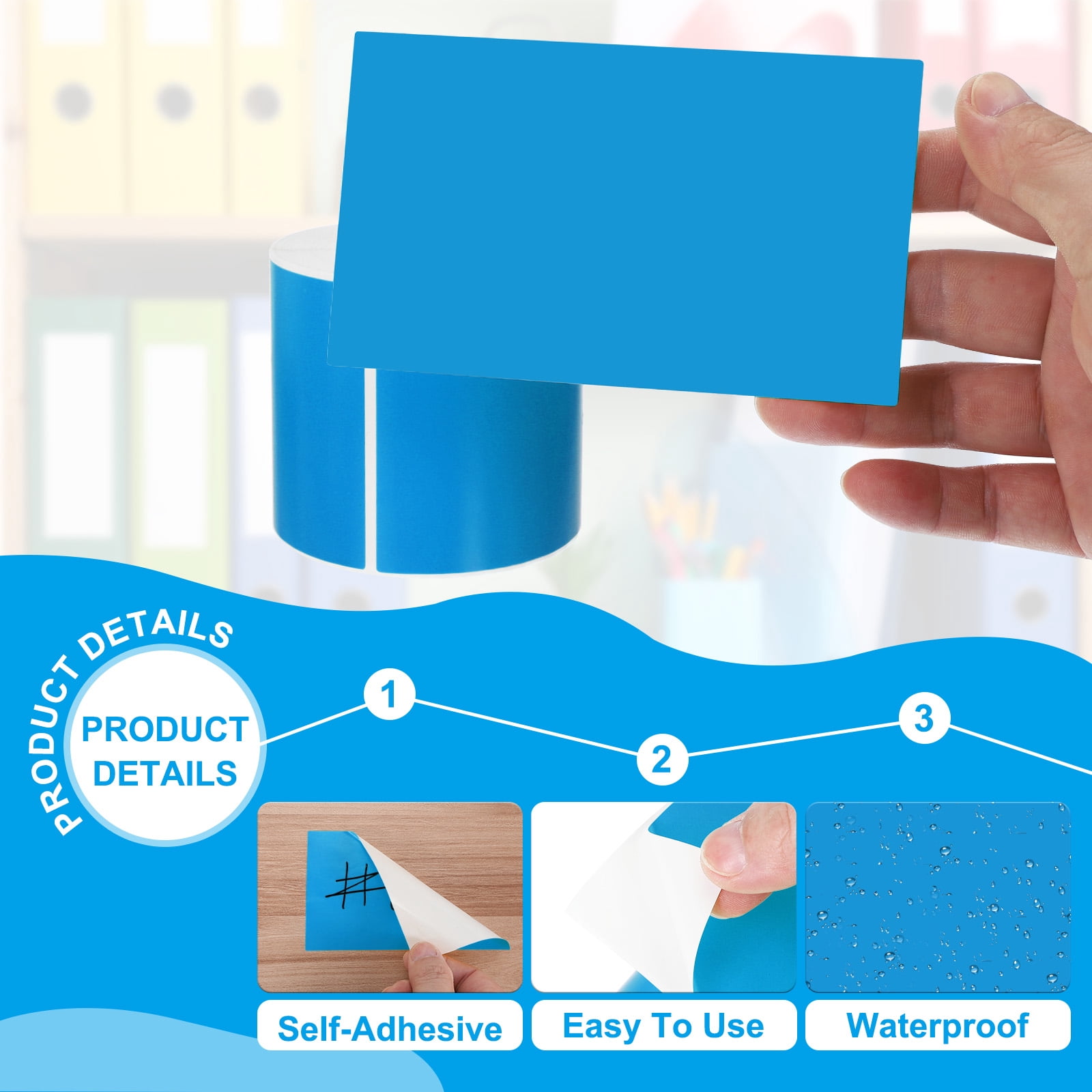 Uxcell Rectangular Color Coding Labels Rectangle Colored Labels Sticker Moving Stickers Label Tags Cyan