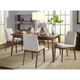 thumbnail image 2 of TMS Element 5-Piece Indoor Dining Set, Includes Table and Chairs, Walnut/Gray, 2 of 8