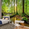 thumbnail image 2 of Peel and Stick Wallpaper Forest creek Modern Art Wall Mural Decor Self Adhesive and Removable 100in x 144in, 2 of 8