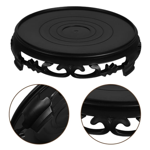 Masteelf 2pcs Potted Plant Holder Flower Pot Stand Plastic Round Base Elevated Plant Pot Tray Flowerpot Water Catcher For Outdoor Indoor Use