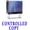 Blue Ink, variant on CONTROLLED COPY Self Inking Rubber Stamp Custom Colop Office Stationary P20 Mini Stamper