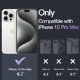 thumbnail image 2 of JETech Magnetic Case for iPhone 15 Pro Max 6.7-Inch Compatible with MagSafe Wireless Charging, Shockproof Phone Bumper Cover, Anti-Scratch Clear Back (Light Purple), 2 of 7