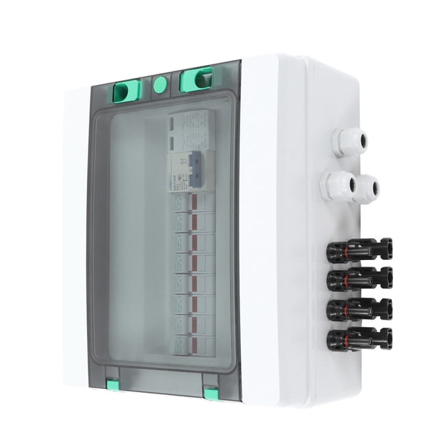 CAJA DE COMBINADOR FOTOVOLTAICO DE 4 CADENAS, DISYUNTOR 63A COMBINADOR SOLAR CAJA DE SOBRECARGA