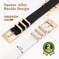 thumbnail image 2 of 2 Pack Women Faux Leather Belts for Jeans Dresses Pants Fashion Ladies Waist Belt with Gold Buckle 0.9" Width, 2 of 8