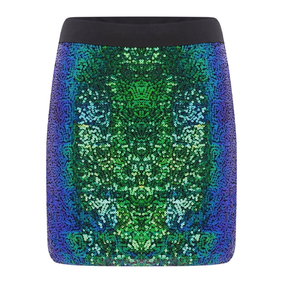 Zaldita Kids Girls Sequins Bodycon Mini Skirts Sparkly Elastic Waist Pencil Skirts Ballet Dance Party Skorts Dancewear Green 140