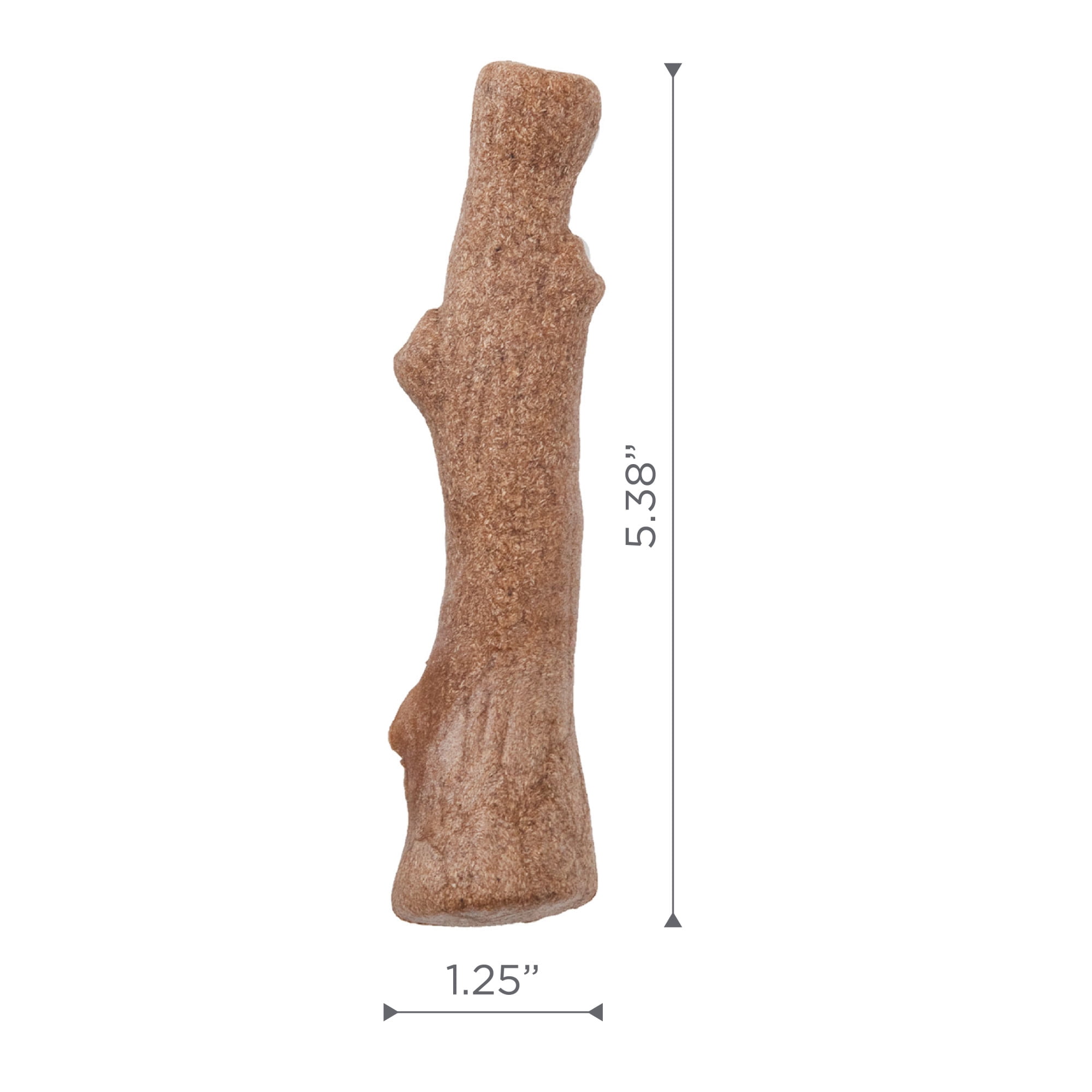 Pupstages by Petstages Puppy 2-Pack Dog Chew Toys – Real-Wood Blend Dogwood & Chewy TPE, Moderate Chewers, Small, 5.3"