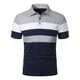 thumbnail image 1 of Playeras Casual De Manga Corta A Rayas De Moda Para Hombre, 1 of 8