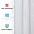 thumbnail image 2 of Sheer Cafe Valance Embroidered Yarn Dandelion Curtain for Short Windows Kitchen Curtain Valances Living Room, 52x36 Inches,White, 2 of 6