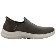 Skechers Slip on Shoes for Men Slip-Ins Go Walk 6 Breathable Mesh Upper Molded Heel Lightweight Athletic Shoes Air Cooled Cushion Density Outsole