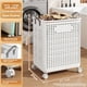 thumbnail image 2 of Folding Dirty Laundry Basket Bathroom Laundry Basket 37.7x31x50cm, 2 of 5