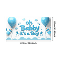 thumbnail image 5 of LUUFILx Oh Baby Boy Banner Newborn Event Backdrop Baby Shower Gender Reveal Party Supplies Decorations Photo Props Celebration Photographic Background, 5 of 8
