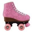 thumbnail image 2 of Quad Roller Skates for Girls and Women size 4.5 Youth Pink Flower Outdoor Indoor and Rink Skating Classic Hightop Fashionable Design, 2 of 10