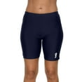 thumbnail image 3 of Women's Long Board Shorts High Waist Swim Bottom Solid Tankini Swim Shorts, 3 of 6