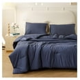 thumbnail image 3 of TiaGOC Navy Blue Comforter Set Queen, 3pcs (1 Boho Blue Comforter & 2 Pillowcases) All Season Soft Bedding Lightweight Bedspread Blanket Quilt Gifts, 3 of 9