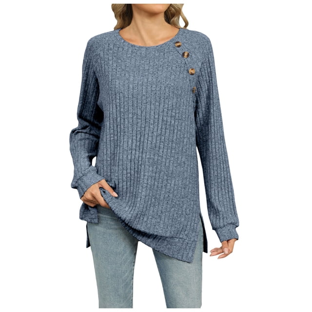 Wyzesi Chandails à Col Rond pour Femmes Graphique Bière Mode Automne Hiver Couleur Unie à Capuche Rayé Bouton Ample Confortable Manches Longues