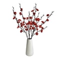thumbnail image 4 of Rama de ciruelo artificial con tallos de flor de cerezo falsos de 53 cm de largo, flor de seda sintética para bodas, hogar, oficina, dormitorio, fiesta, centro de mesa., 4 of 8