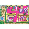 thumbnail image 1 of LA Rug FT-057 5178 Maison de poup-e Fun Time - Multicolore, 1 of 2