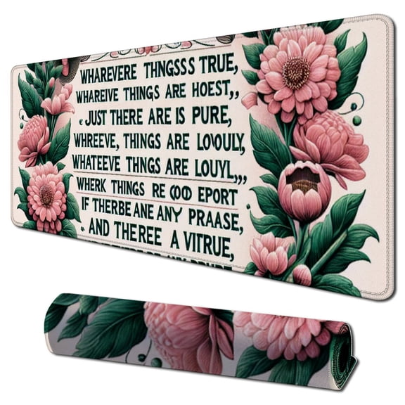 Whatsoever Things are True Whatsoever Things are Honest Bible Verse Mouse Pad Country Anti Slip Gaming Mouse Pad for Laptops Office Computer Mouse Pads