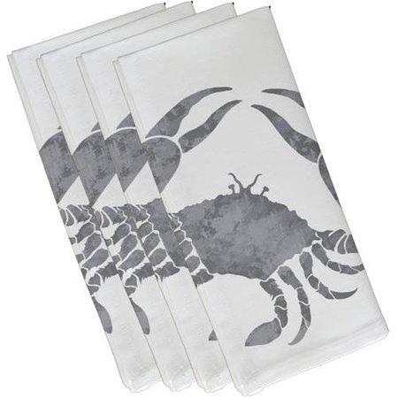 Simply Daisy 19  x 19  Crab Animal Print Napkins  Set of 4