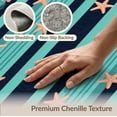 thumbnail image 6 of ODIKA 8'x10' Washable Area Rug Non-Shedding, Easy Care, Striped Coral Reef Starfish Seashell Border Nautical Motifs Marine Flowing for King Size Bedroom Under Bed, Master Suite, 6 of 7