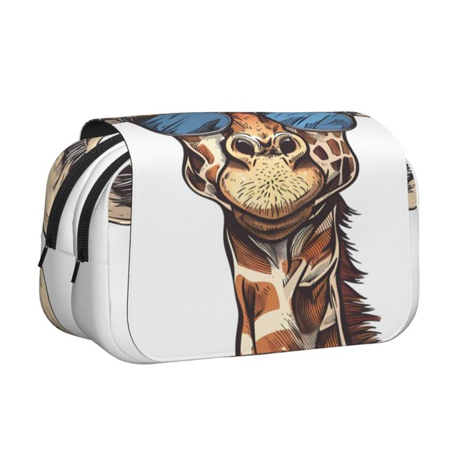 Easygdp American Giraffe Style para Estuche de Lápices con Tapa Flip, Suministros de Oficina y Universidad para Adolescentes y Adultos