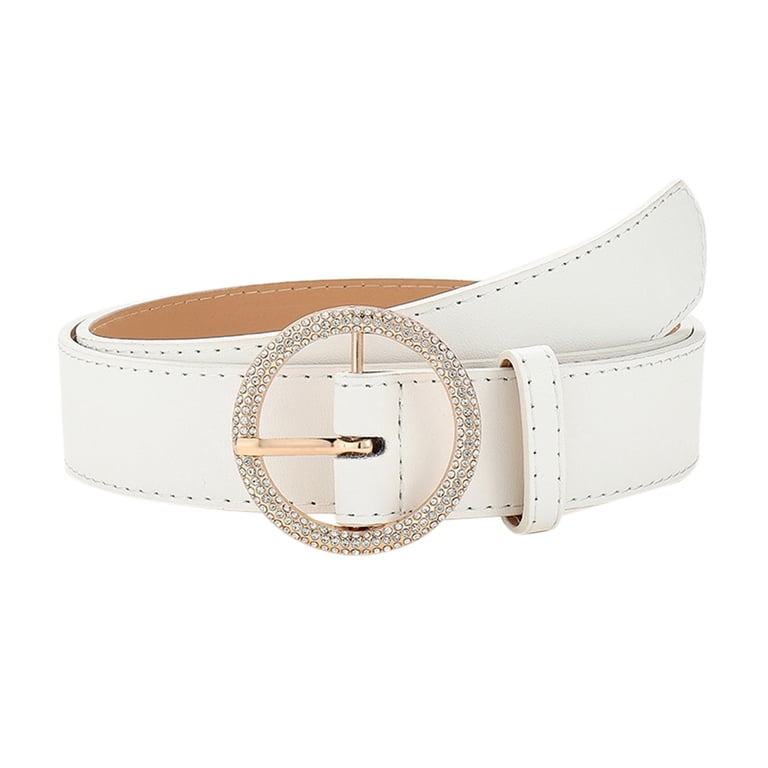 1PC S Waist Belt White Women Belt Fashion Inlaid Rhinestone  display picture 3
