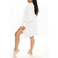 thumbnail image 6 of Womens Fuzzy 3 Piece Cardigan Outfits Fleece Warm Crop Top Shorts Pajamas Loungewear Sets, 6 of 6
