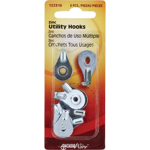 Hillman Anchor Wire Utility Hanger (8 Count) 122316 Pack of 10