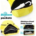 thumbnail image 4 of Bocaoying 3-Compartment Sports Drawstring Backpack, Water-Resistant Gym Bag with Wet/Dry Separation, Side Pockets & Zipper Pocket, Lightweight Swim Soccer Basketball Sack, 4 of 7
