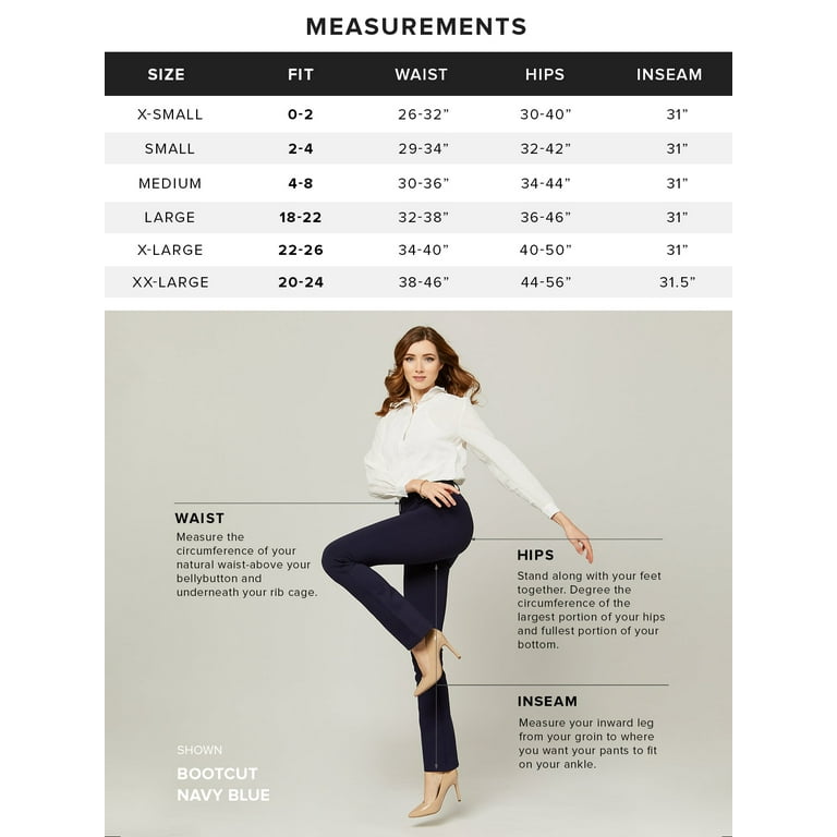 Conceited Women's Uplift Stretch Bootcut Knit Dress Pants with Pockets