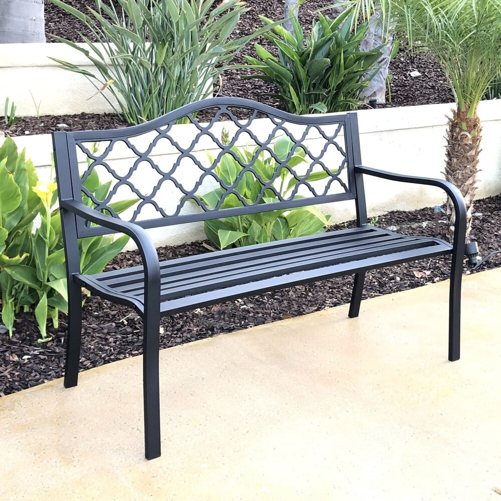 Abble Steel Garden Bench - Walmart.com - Walmart.com