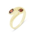 thumbnail image 1 of LBG British Made 9k Yellow Gold Natural Garnet Womens Band Ring - 33 size options - 11.75 - 33 size options - Sizes 4 to 12 Available, 1 of 6