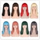 thumbnail image 2 of Pelucas de cabello con degradado de color y cabeza de bobo corto hasta los hombros para mujer de estilo europeo y americano, tocado de fibra química, 2 of 6