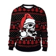 thumbnail image 1 of Sudadera con estampado navideño para hombre y mujer, jersey de cuello redondo de gran tamaño, ropa de Cosplay para fiesta de navidad, 1 of 4