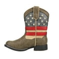thumbnail image 3 of Roper Boys Light Up Patriotic Heel Round Toe Cowboy   Mid Calf Boots, 3 of 5