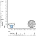 thumbnail image 3 of Gem Stone King 10K White Gold Fancy Blue Zirconia Engagement Ring for Women | 2.62 Cttw | Octagon 9X7MM | Gemstone Birthstone | Size 5, 3 of 4
