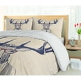 thumbnail image 5 of Ambesonne Hipster Duvet Cover Sets, Humanized Manly Deer Art, 2-Queen, Indigo Champagne, 5 of 7