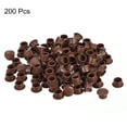 thumbnail image 3 of Uxcell 200Pack 10mm(3/8") Dia Plastic Screw Hole Plugs Cover for Furniture, Red Brown, 3 of 6