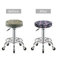 thumbnail image 4 of Goofa Flowers Printed Stool Covers Round, Waterproof Round Bar Stool Covers Anti-Slip Round Bar Stool Seat Cover with Elastic Bands Durable -14 inch, 4 of 7